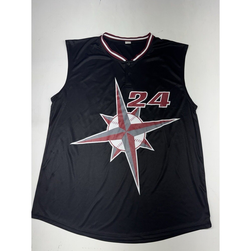 Seattle Mariners Ken Griffey Jr #24 Turn Ahead The Clock Jersey XL Black Jersey